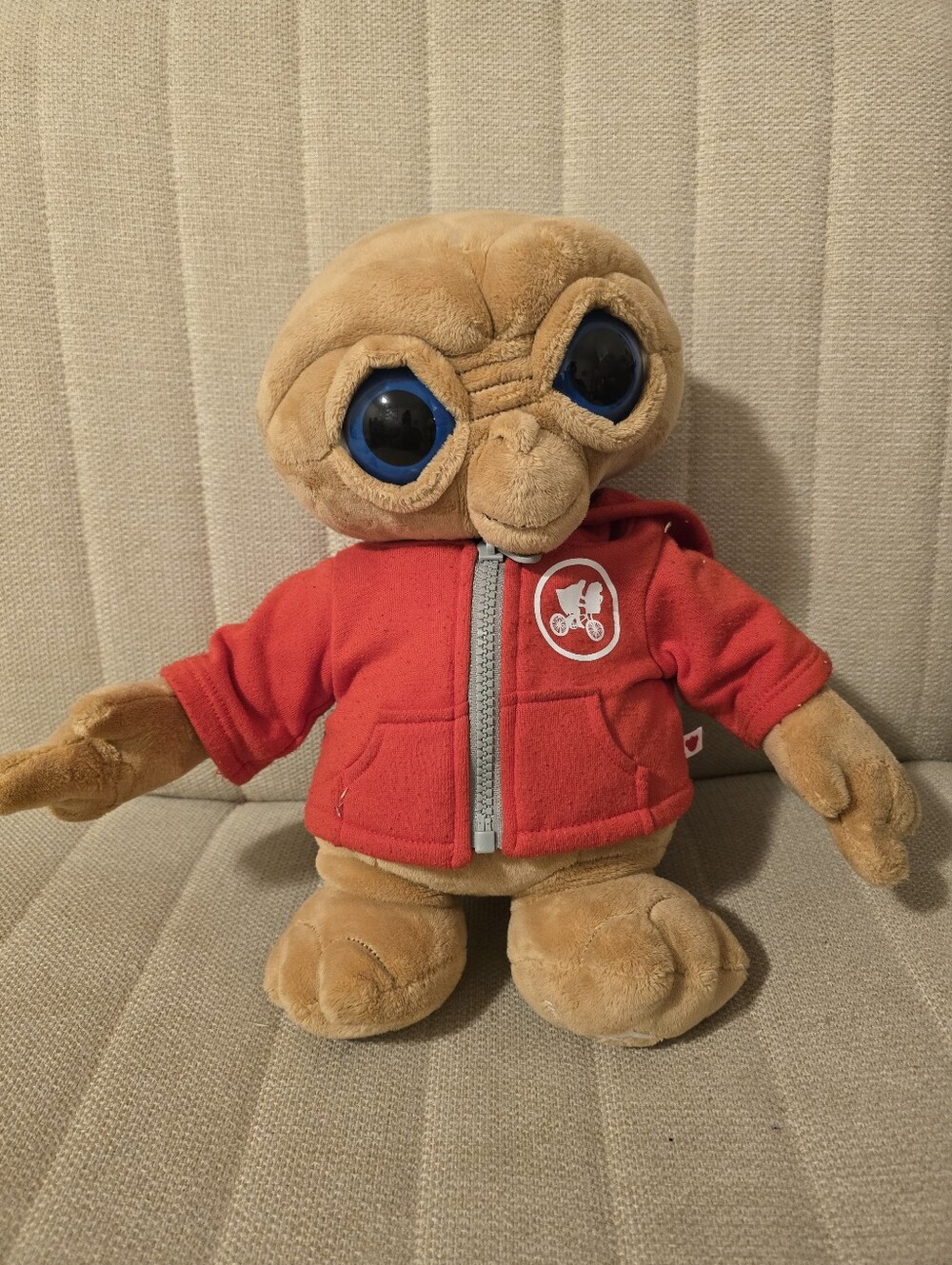 Build a Bear E.T Alien Movie Plush 14" Tall with Red Hoodie